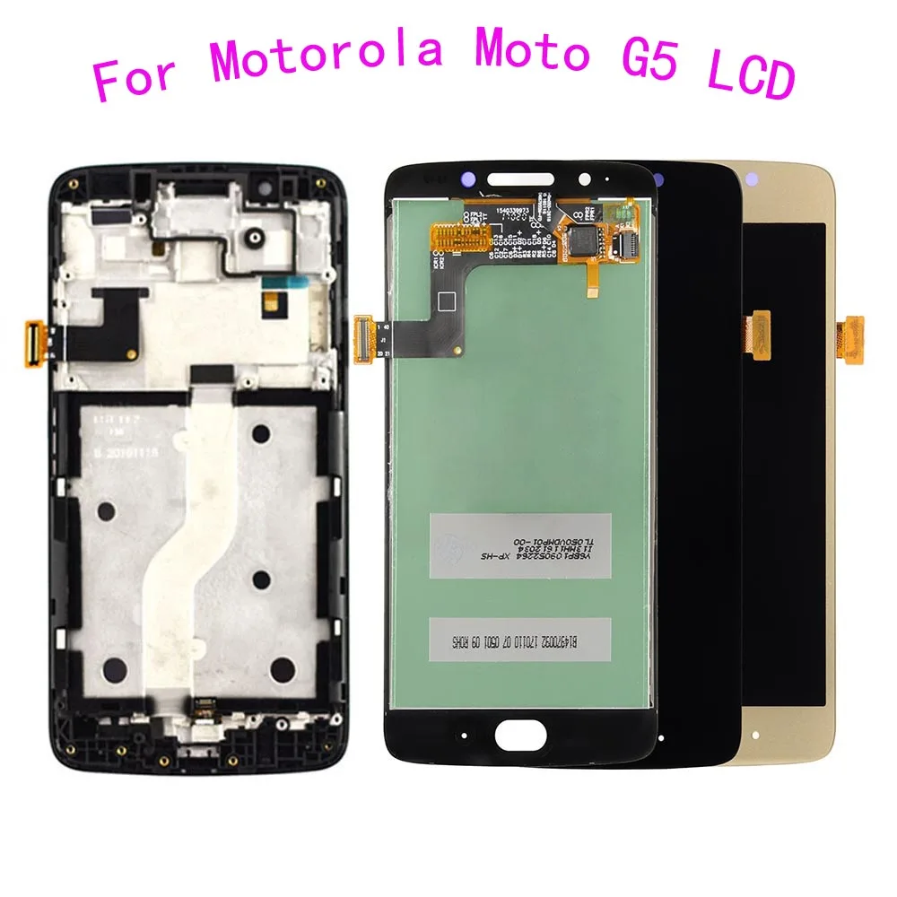 100% протестированный ЖК-дисплей для Motorola Moto G5 ЖК-дисплей сенсорный экран дигитайзер в сборе для Moto G5 XT1672 XT1676 ЖК-дисплей запасные части