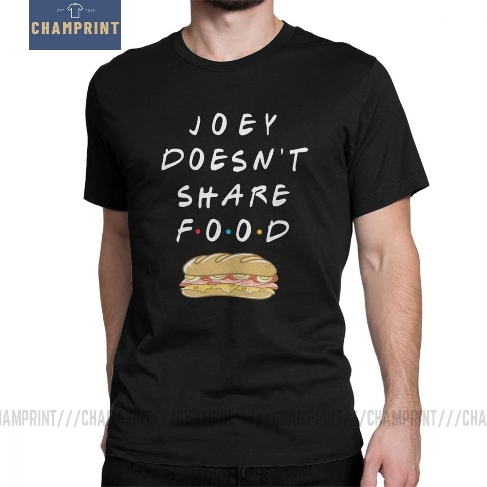 Мужская футболка с короткими рукавами Joey does not Share Food стильная из чистого хлопка
