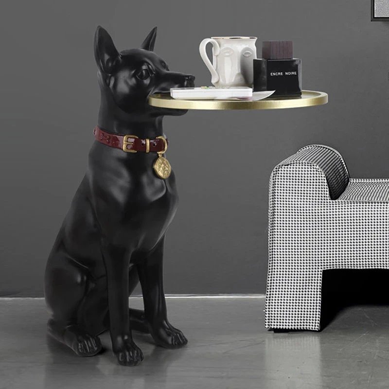 

Тарелка для хранения чайного столика в Европейском стиле, креативная полимерная скульптура собаки, ремесла, декоративные фигурки для дома, ...