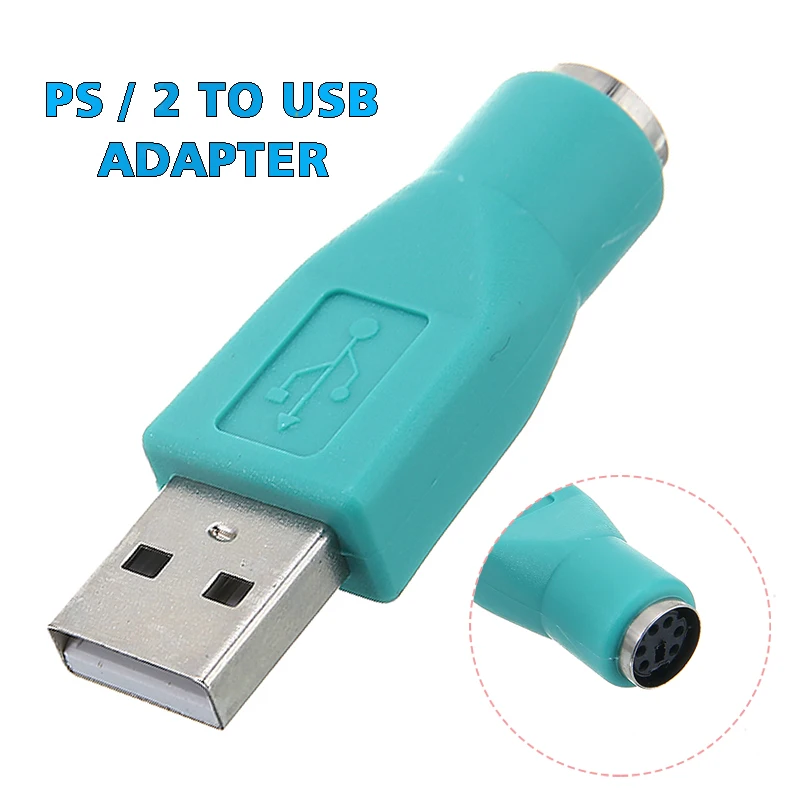 

Переходник USB (штекер) на клавиатуру PS/2 (гнездо) для ПК, ноутбука, 1 шт., переходник для мыши Простая установка, адаптер, конвертер Mayitr