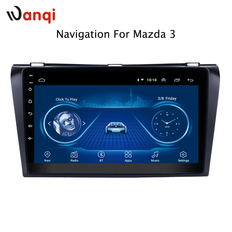 9 дюймов Wanqi 1 автомобильный DVD GPS плеер для 2006-2012 mazda 3 встроенный радио видео