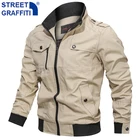 Мужская Зимняя Повседневная теплая тонкая куртка-бомбер, мужские хлопковые куртки в стиле милитари, Мужская Новая Осенняя куртка-карго, ветровка, пальто для мужчин, 2021