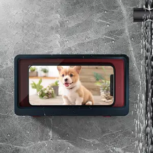 Настенный держатель для хранения телефонов в ванную комнату, водонепроницаемый подвесной держатель для телефона, противотуманное окно, аксессуары для ванной комнаты, превосходный развлекательный гаджет