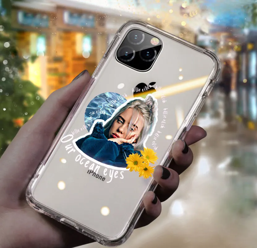 TPU A1058 Billie Eilish наклейки dont smile at me мультфильм чехол для телефона для iPhone 11 pro max 7 5S SE 6 6s 8 7 Plus X XR XS MAX Мягкий ТПУ чехол - Цвет: TPU A1058