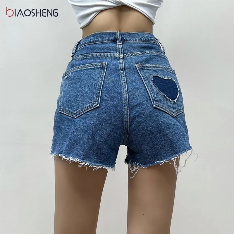 

2021 Summer Women's Denim Shorts Y2k Vintage Sexy Pants High Waist Casual Tassel Shorts Korean Fashion Leggings Jeans Shorts