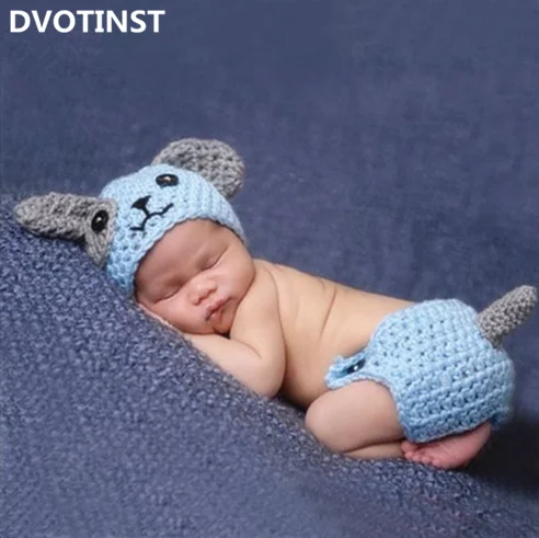 Шапочка Dvotinst для новорожденных вязаная крючком с животными | Детская одежда и