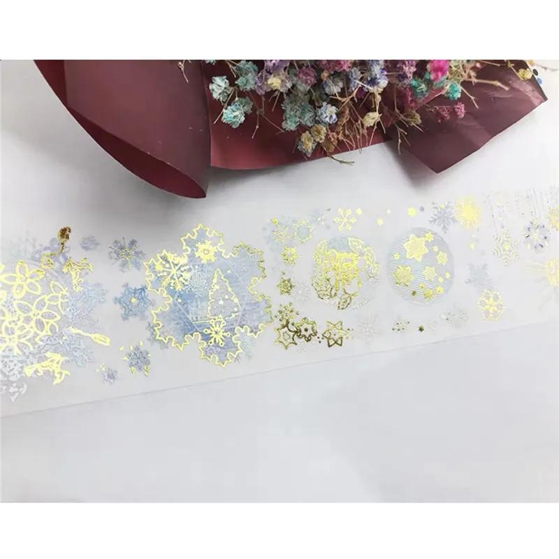 

Happy Holidays Gold Foil Washi Tapes Bullet Journal Masking Tape Adhesive Tape DIY Scrapbooking Washi Stickers