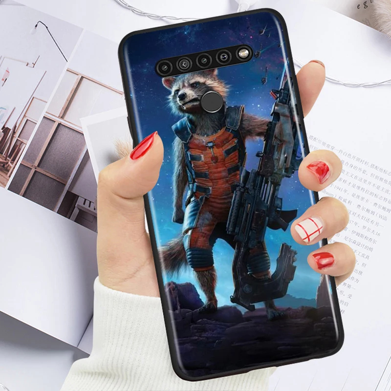 

Marvel Rocket Bear For LG K92 K42 K22 K71 K61 K51S K41S K30 K20 2019 Q60 V60 V50 S V40 V30 G8S G8 X ThinQ Phone Case