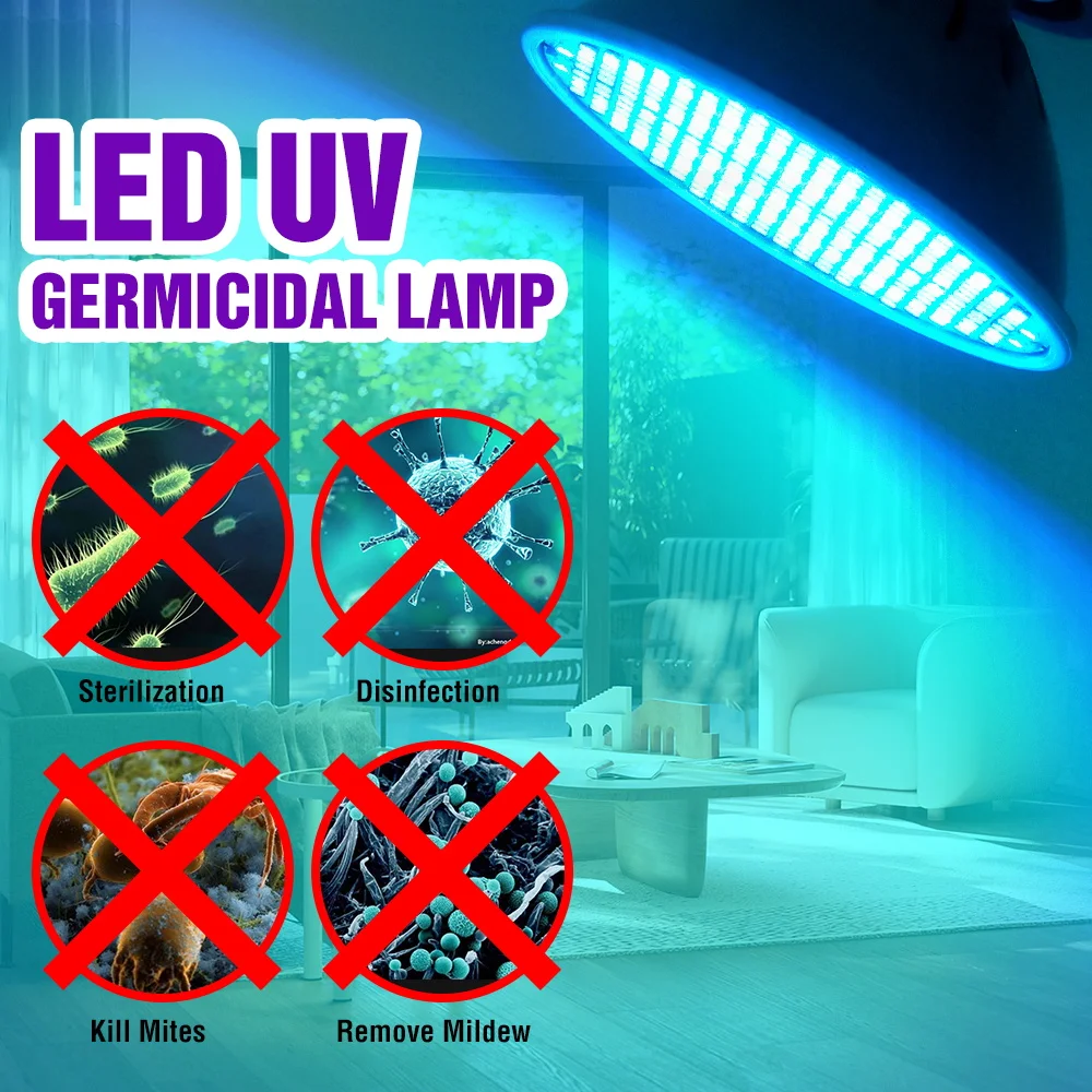 

UV Germicidal Lamp E27 Ultraviolet UVC Light LED 25W 35W 50W Ozone Disinfection Bulb Lamp Sterilization LED Lights Home SMD 2835