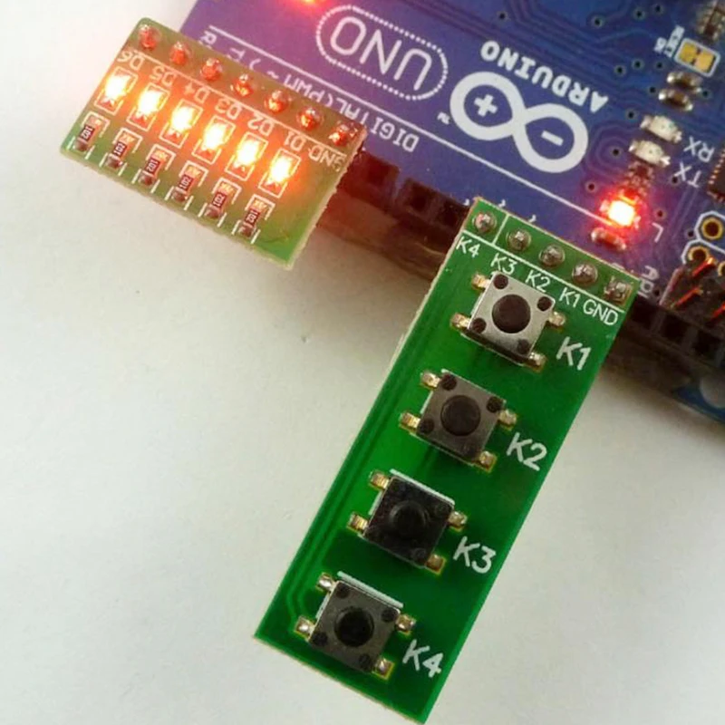 5 шт. набор светодиодных кнопок 3 3-12 В постоянного тока для Arduino UNO MEGA2560 Pro Mini Nano Due