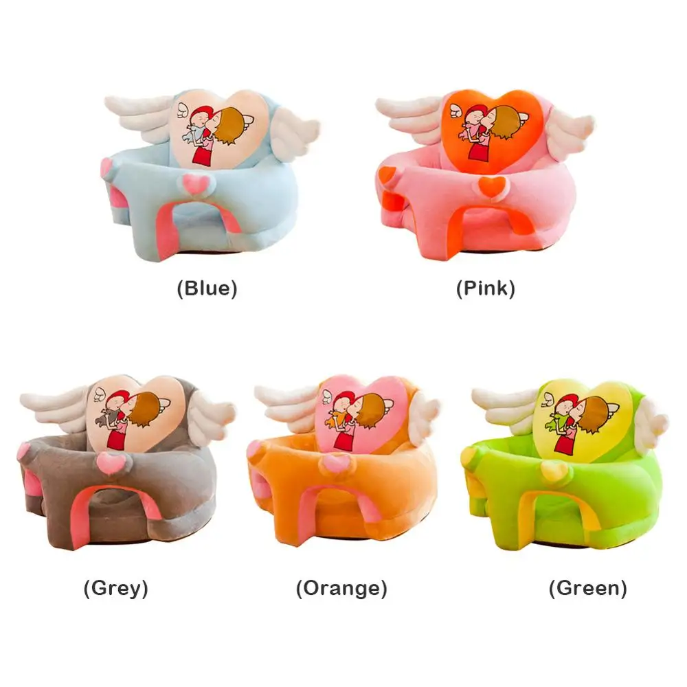 

Baby Learn Sitting Sofa Seat Cover Cartoon Plush Support Seat Learn To Sit Baby Plush Toys For 0-3 M Without Filler