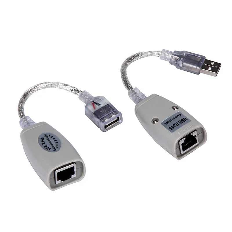 Удлинительный USB адаптер до 150 футов с использованием кабеля CAT5 RJ45 LAN совместимого