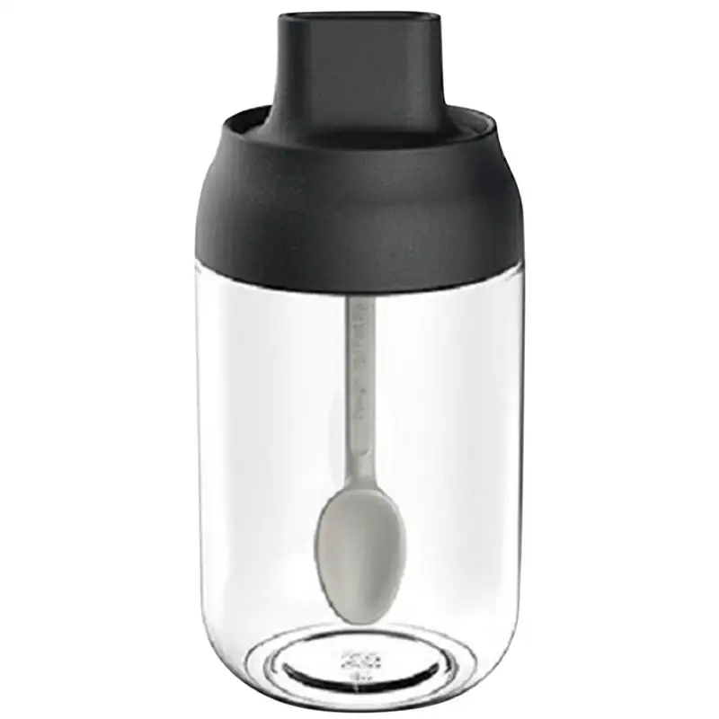

Kapmore 1pc Multifunction Seasoning Bottle Creative Dampproof Glass Condiment Bottle For Honey Oil Spice Kitchen Tools