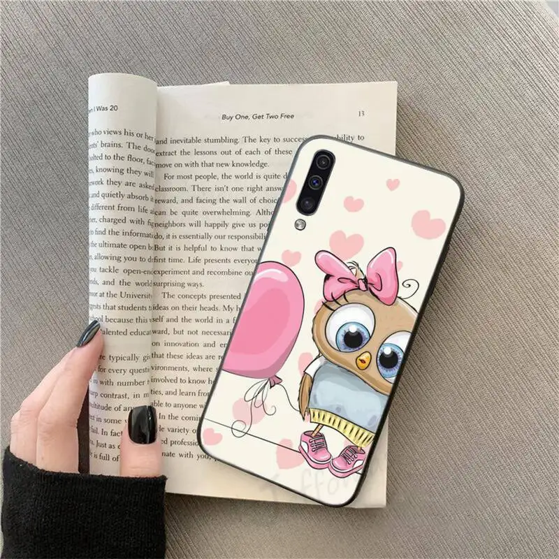 

owl cute cartoon animal luxury Phone Case funda For Samsung galaxy S 9 10 20 A 10 21 30 31 40 50 51 71 s note 20 j 4 2018 plus