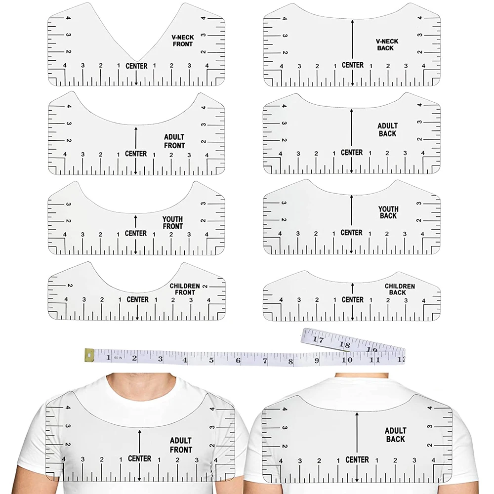 

Линейка для выравнивания футболок, 9 шт.