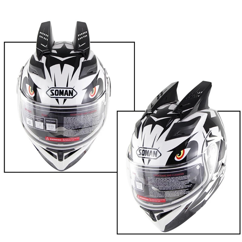 

1 Pair Motorcycle Helmet Horns Punk Style Decorative Stylish Horns Helmet Horn W91F