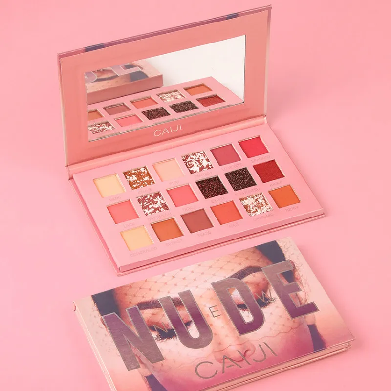 18 цветов палитра теней для век макияжа земля теплое мерцание матовая пудра