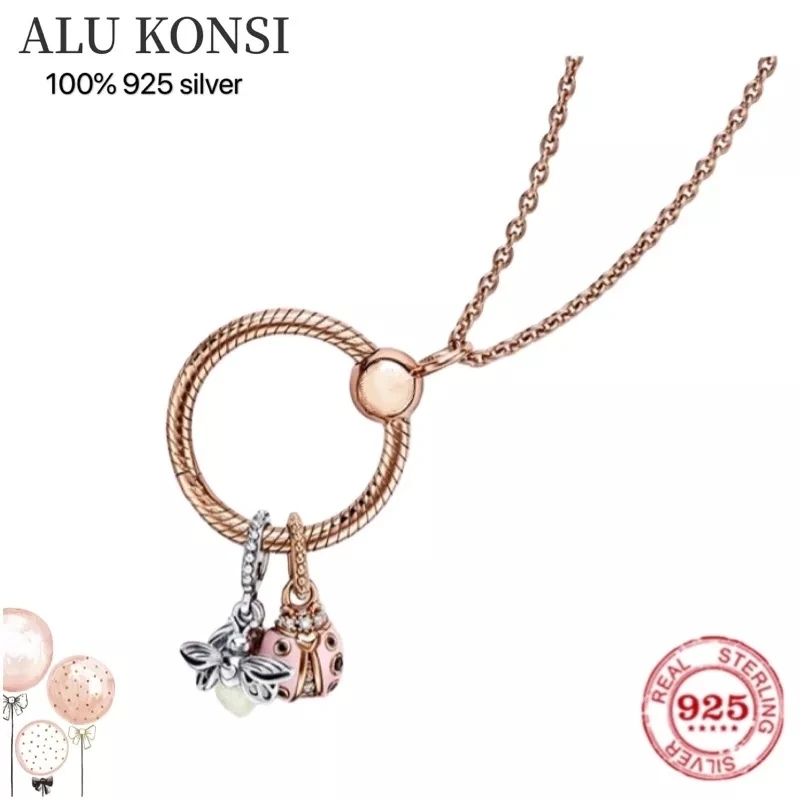 

FIT Original luxury 925 Sterling Silver pan necklace For Women bees high quality fashion jewelry wedding gift