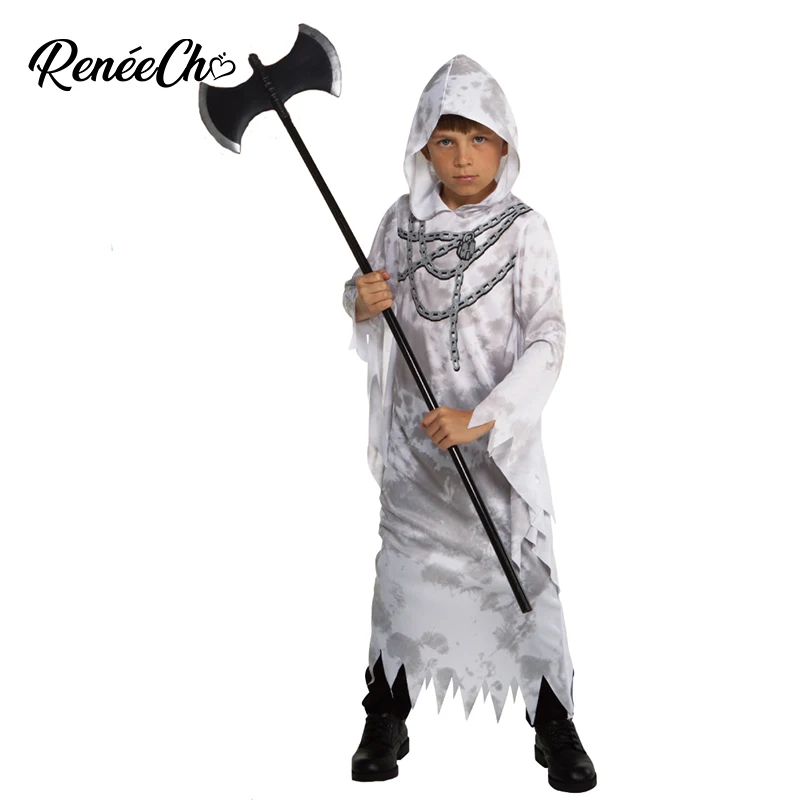 Reneecho Детский костюм на Хэллоуин привидения для мальчиков вампира карнавальный