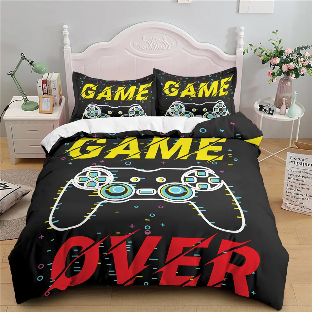 

3D Print Gamer Duvet Cover Cartoon Bedding Sets Kids Boys Gifts Bed Set 2/3 Pcs Home Textiles Quilt Comforter Covers