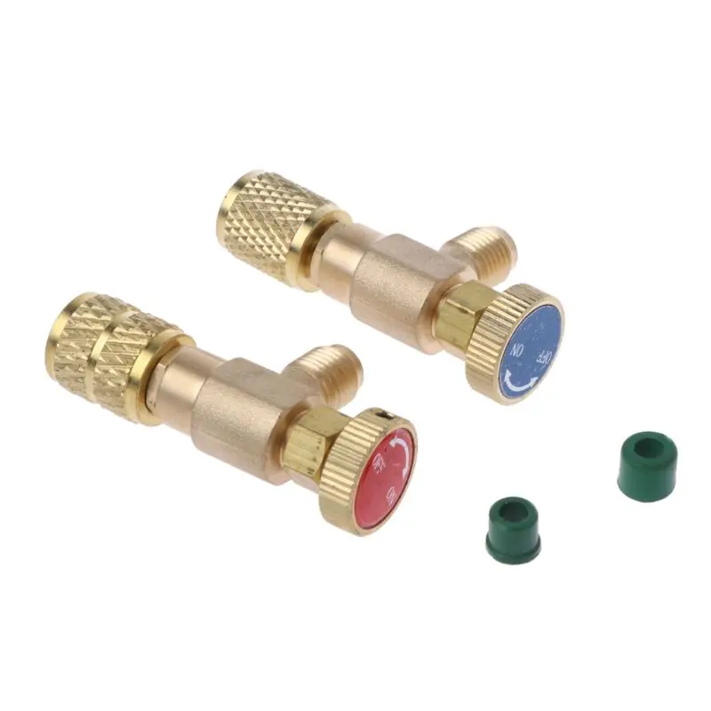

2Pcs Safety Valve R410A R22 Air Conditioning Quick Coupler Connector Adapters