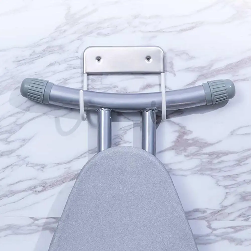 Настенный держатель для гладильной доски из нержавеющей стали|Крючки и