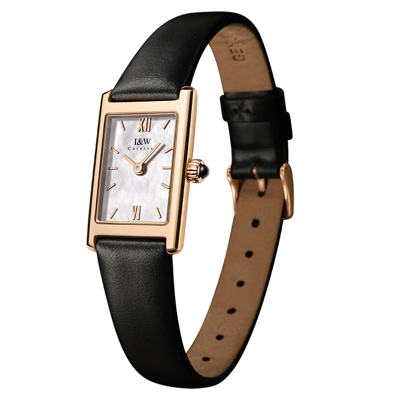 Fashion Women's Wristwatch Luxury brand I&W Switzerland Made Watch for Women Sapphire Waterproof Square Dress Women's Watches
