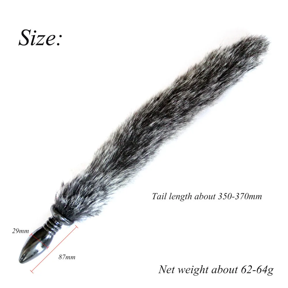 Анальные секс-игрушки Вибратор Анальная пробка силиконовый хвост для женщин