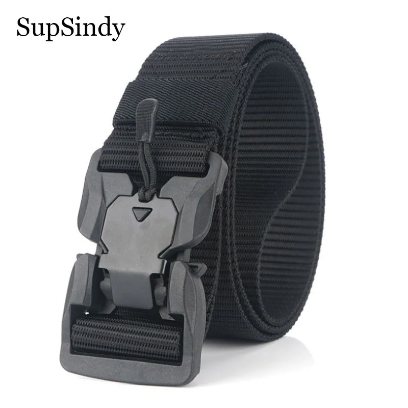 SupSindy Military Army Combat Tactical belts for Men Quick Release Buckle Man's Canvas belt nylon Training Waistband male strap