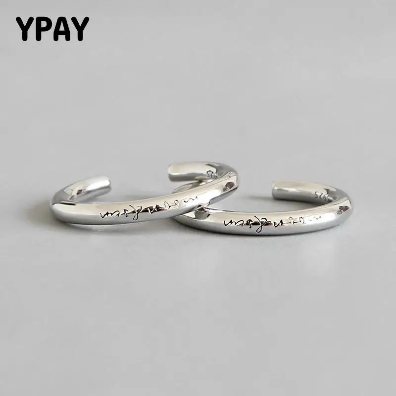 

Женское кольцо с буквами YPAY, открытое серебряное кольцо с Луной и солнцем 100% пробы, ювелирное изделие в подарок, YMR693, 925 пробы