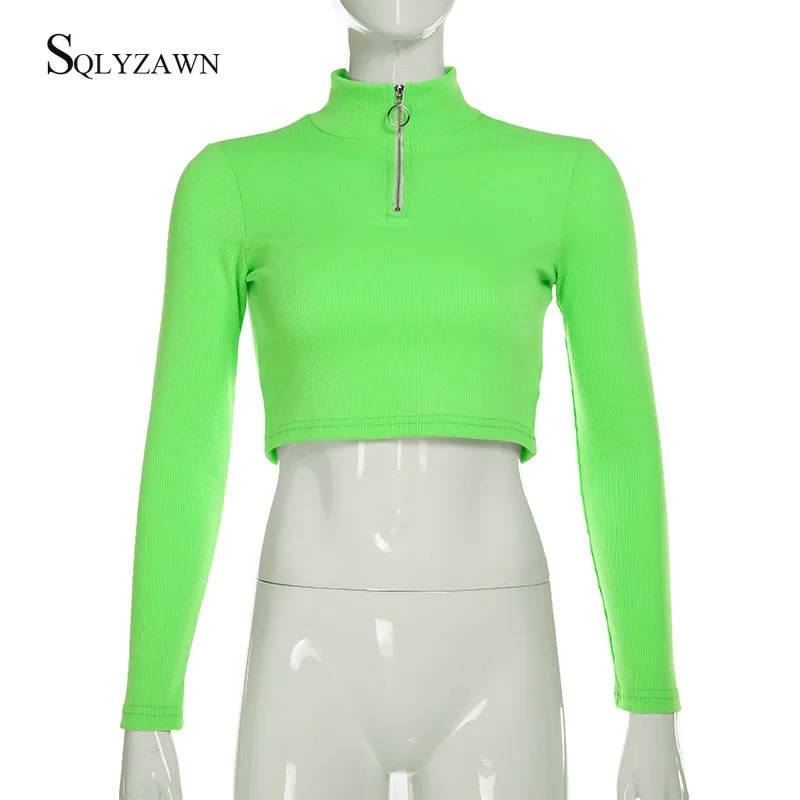 Женская водолазка с длинным рукавом укороченный свитер сексуальный осенний