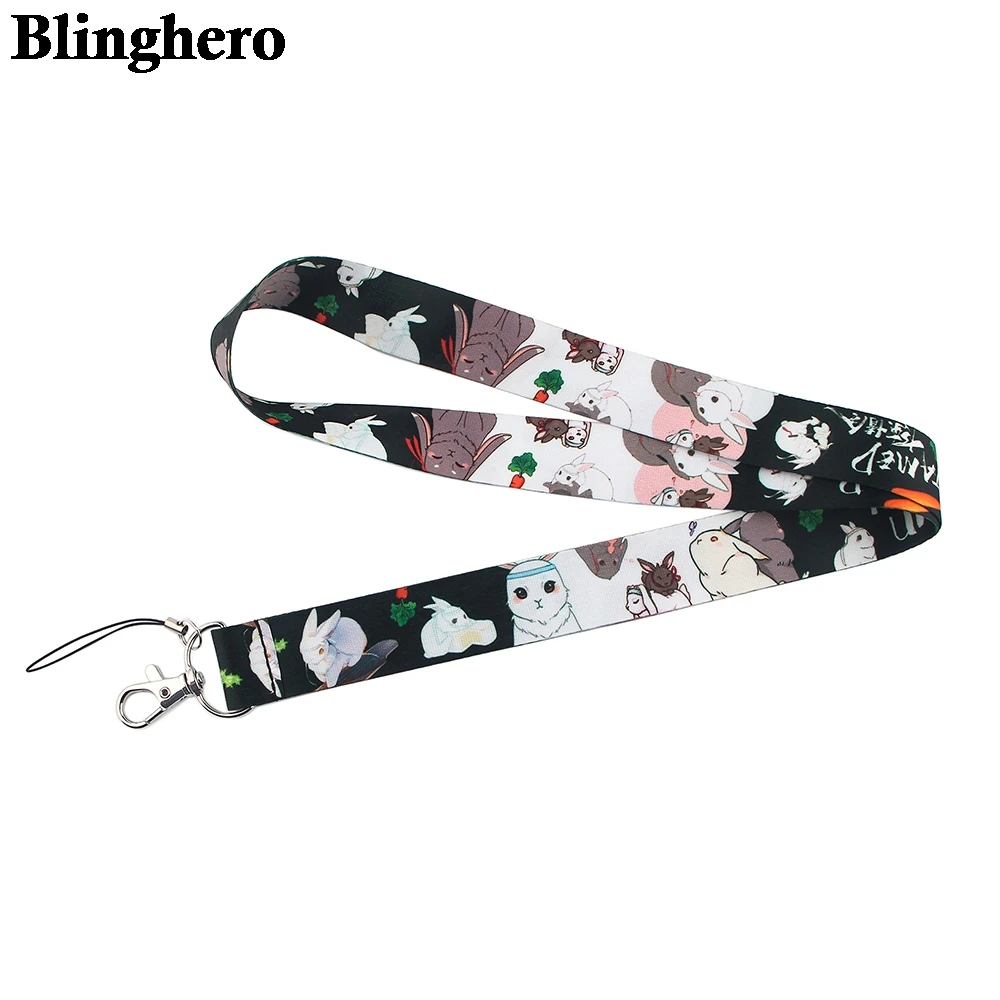 

CB384 Rabbit Cute Animal Lanyard Badge Holder ID Card Lanyards Cell Phone Rope Key Lanyard Neck Straps Keychain Key Ring Giifts