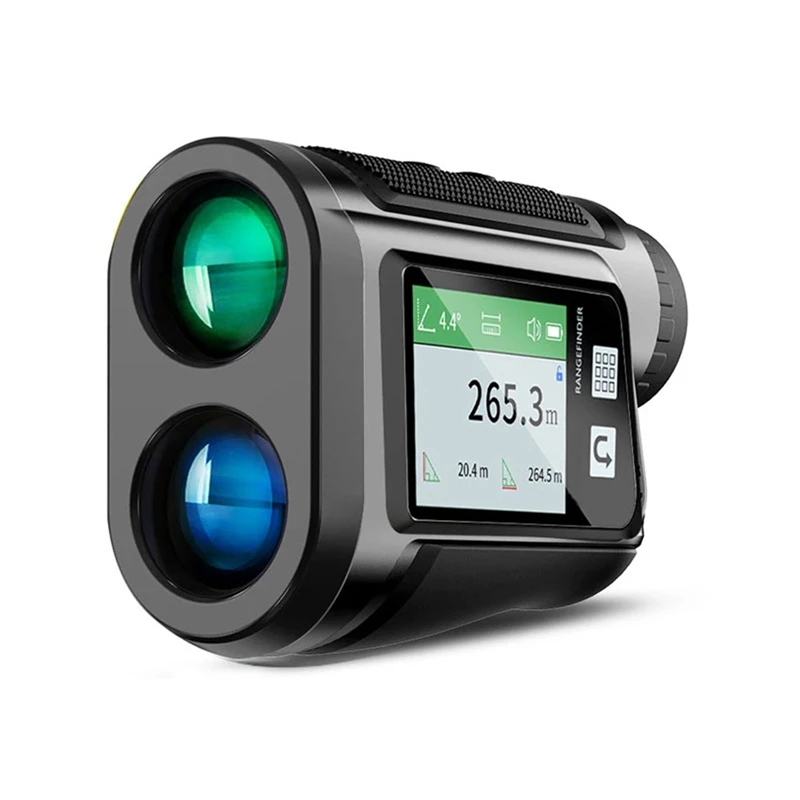 

Sport Golf Rangefinder Hunting Range Finder Rechargeable Press Screen Distance Measuring with Flag-Lock 600M