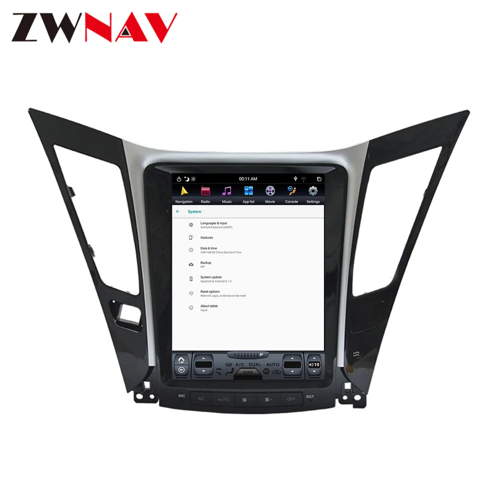 Автомобильный dvd плеер в стиле Tesla с вертикальным экраном Android 8 1 для Hyundai Sonata 2012 2013