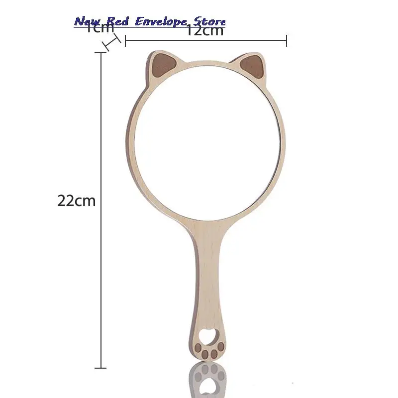 Деревянные креативные дизайнерские зеркала для макияжа с ручкой | Дом и сад