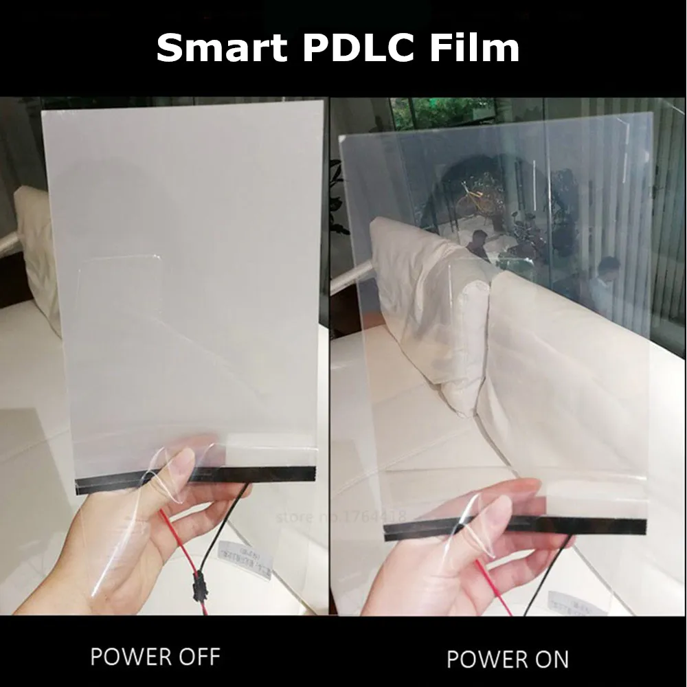 

A4 Size Sample 21*29cm Electric Self-adhesive Smart PDLC Dimming Film Glass Window Door Tint Home Cinema Meeting Room Smart Film
