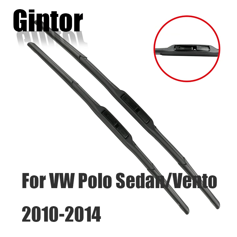 Автомобильные стеклоочистители GINTOR для Volkswagen Polo Sedan/Vento 2010 2011 2012 2013 2014 Fit J-образный