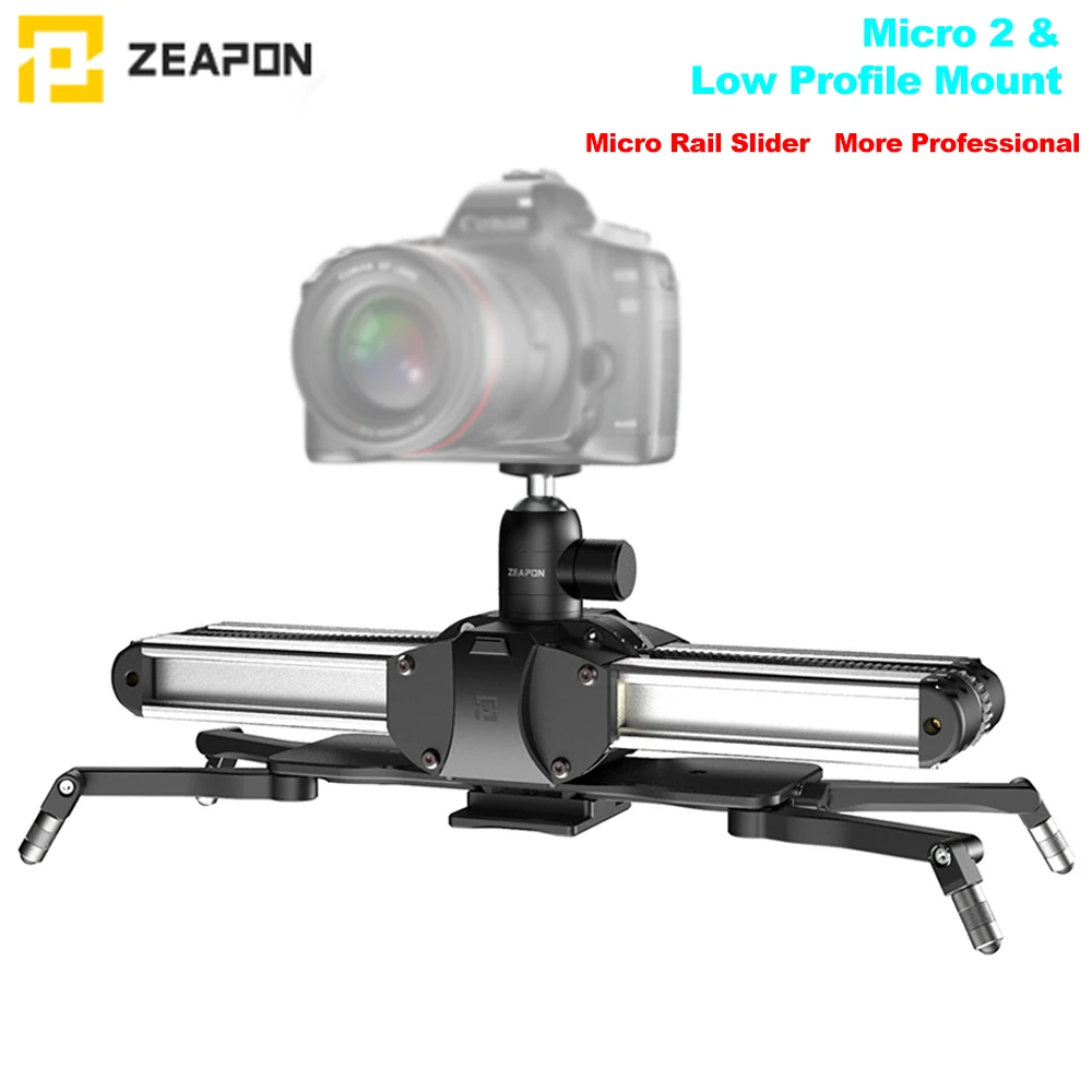 Zeapon Micro 2 рельсовый слайдер алюминиевый сплав легкий портативный для DSLR и беззеркальных камер с Easylock 2 низкопрофильное крепление