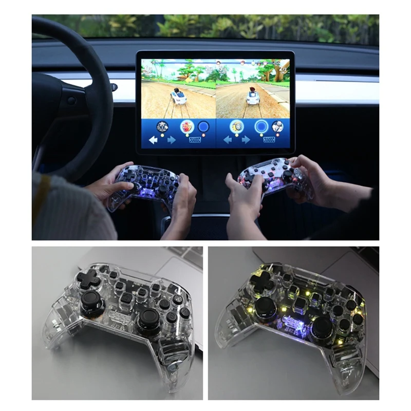 

Игровой джойстик для Tesla Model 3 Y X S с рукояткой, автомобильный ПК, видео геймпад, джойстик с двойной вибрацией и искусственными элементами