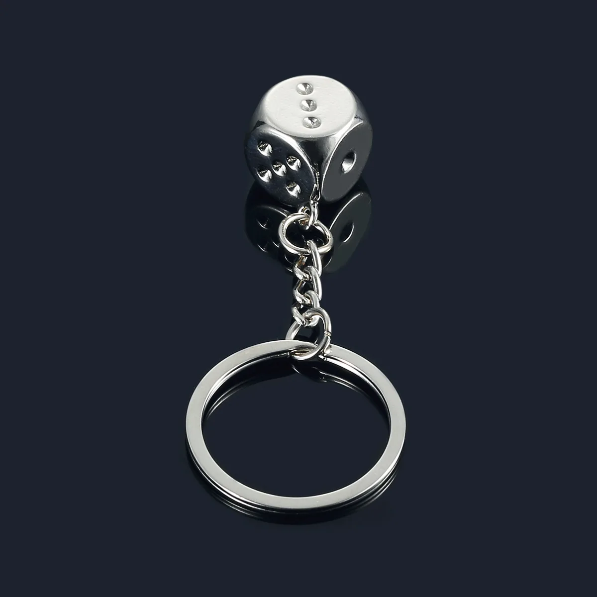 

Creative Gift Good Luck Sieve Dice Metal Gambling King Keyrings Car Waist Sieve Key Ring Chain Pendant Accessories Keychains