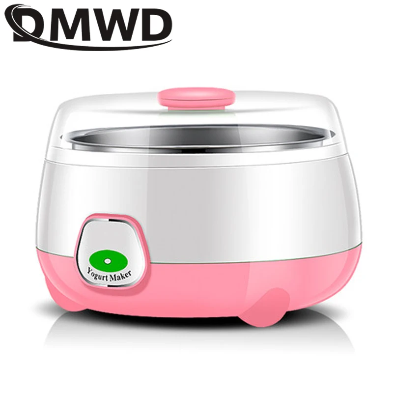 

DMWD Automatic Electric Yogurt Maker 0.8L Stainless Steel Liner Container Natto Rice Wine Fermenter DIY Leben Yoghourt Machine