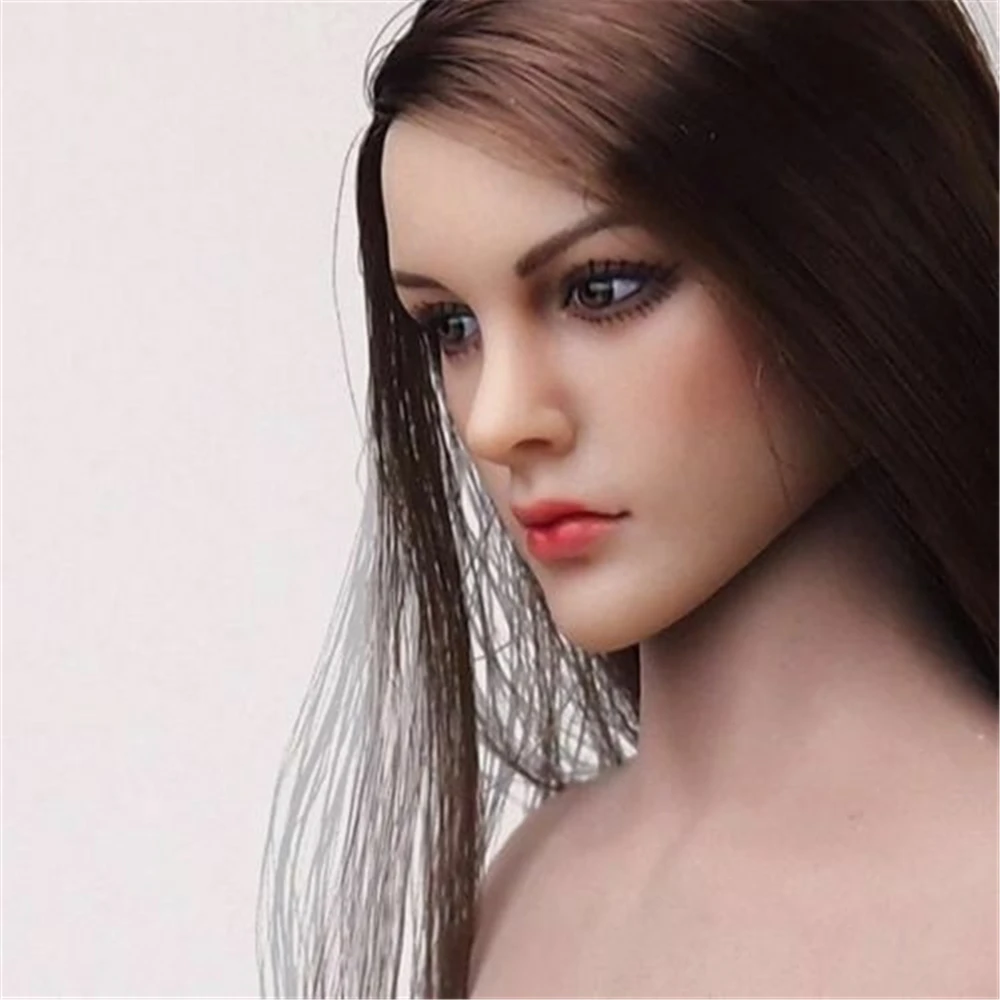 1/6 масштаб KIMI TOYS KT005 Азия девушка женщина голова лепить длинные прямые волосы голова резьба голова модель подходит 12 ''фигурка тела