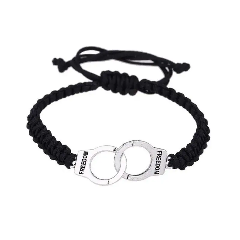 Подвеска наручники браслет для женщин винтажный регулируемый ручной работы