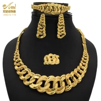 ethiopian jewelry set women 24k gold dubai jewelery africa bridal necklace and earrings wedding collection set big nigerian