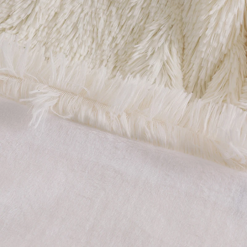 

Soft Fuzzy Fur Faux Elegant Cozy With Fluffy Throw Blanket Bed Sofa Bedspread Long Shaggy Soft Warm Bedding Sheet Large