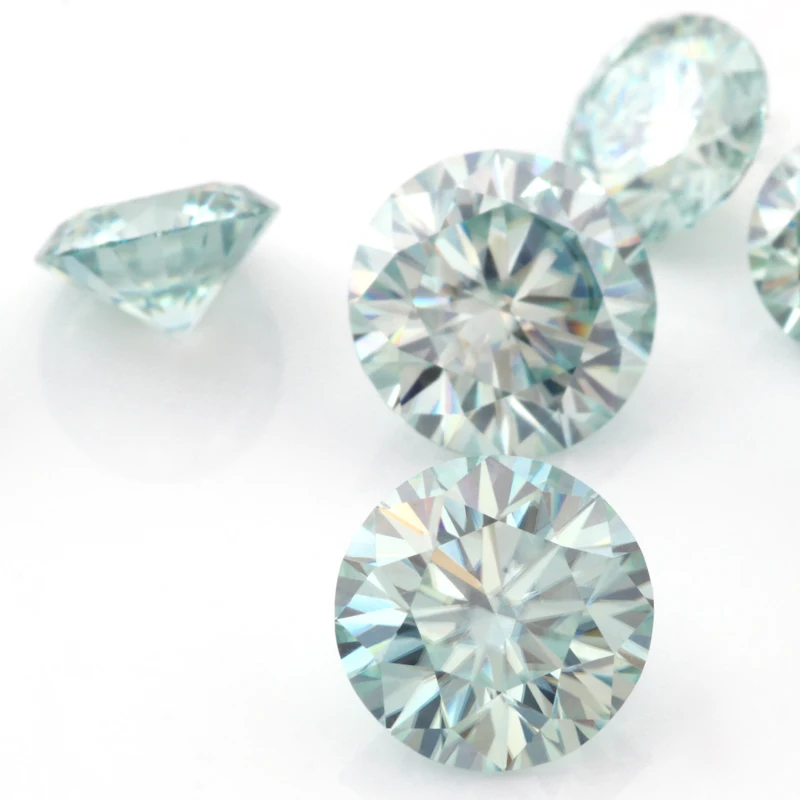 Включая сертификат промо Цена 5 штук упак. 1ct 6 мм VVS Блестящий светильник голубой