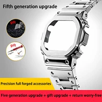 dw5600 strap watch band bezel 5600 metal gwm5610 gw5000 stainless steel watchband case frame bracelet casio