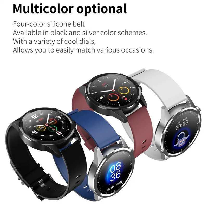 

2020NEW Sport Watch Men Bluetooth Call Heart Rate Blood Pressure Oxygen Full Round Touch Screen Weather Display Women Smartwatch