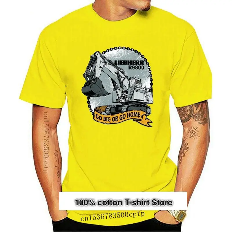 

Camiseta divertida para hombre, blanca, negra, Liebherr R9800, clásica, 2021