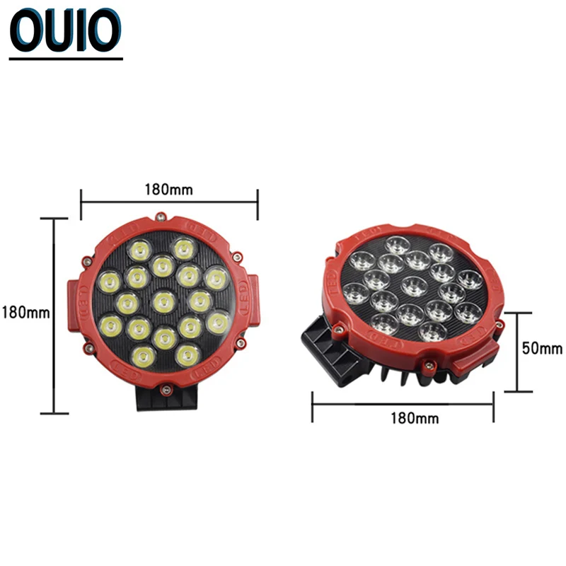 51 Вт 7 дюймов внедорожный светодиодный рабочий светильник бар пятно луча с